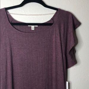 Purple Ruffle-Sleeve Dress